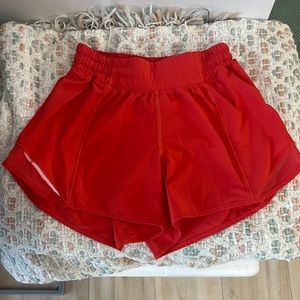 Dark orange lulu shorts
